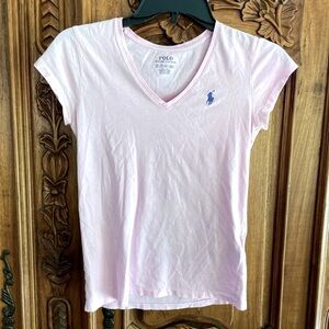 Pink Polo V neck T